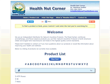 Tablet Screenshot of healthnutcorner.org